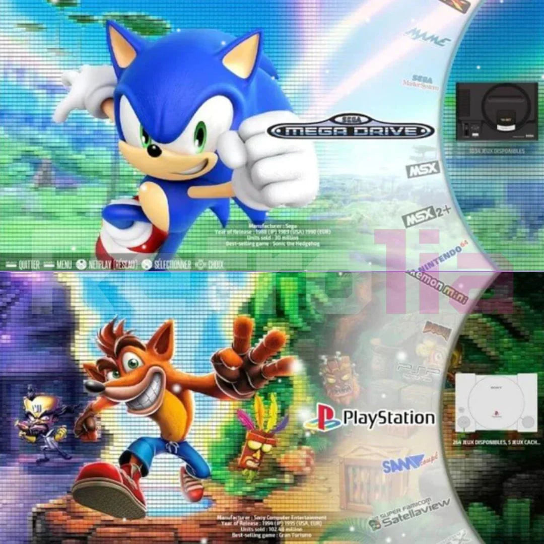 RetroPlay 64-GB-Spielekonsole mit zwei kabellosen Controllern | ribuella