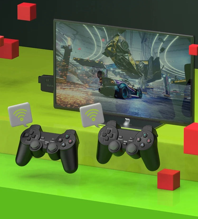 RetroPlay 64-GB-Spielekonsole mit zwei kabellosen Controllern | ribuella