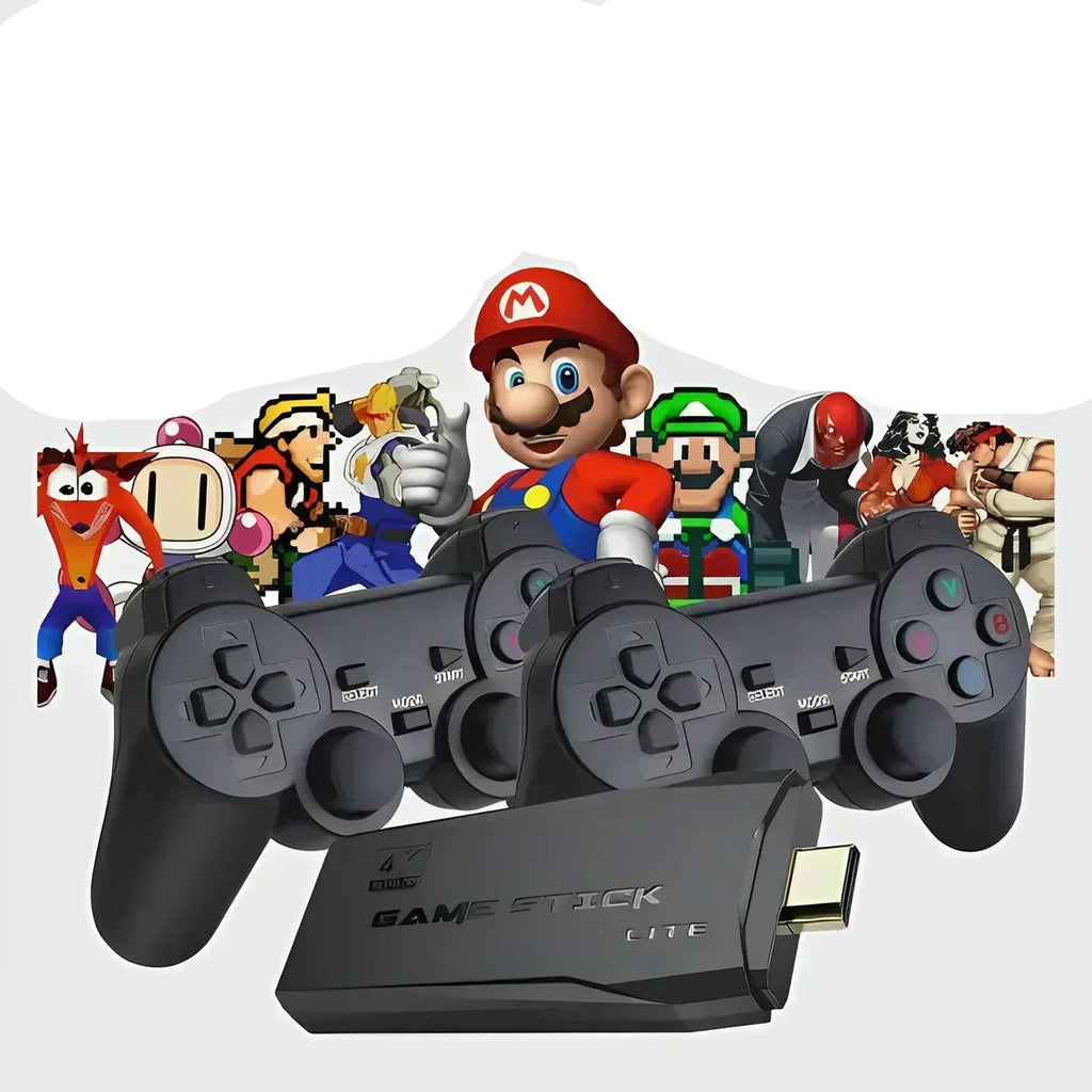 RetroPlay 64-GB-Spielekonsole mit zwei kabellosen Controllern | ribuella