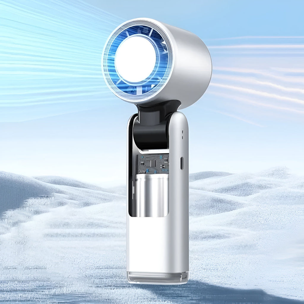 Rechargeable Portable Handheld Fan — Clear Digital Display