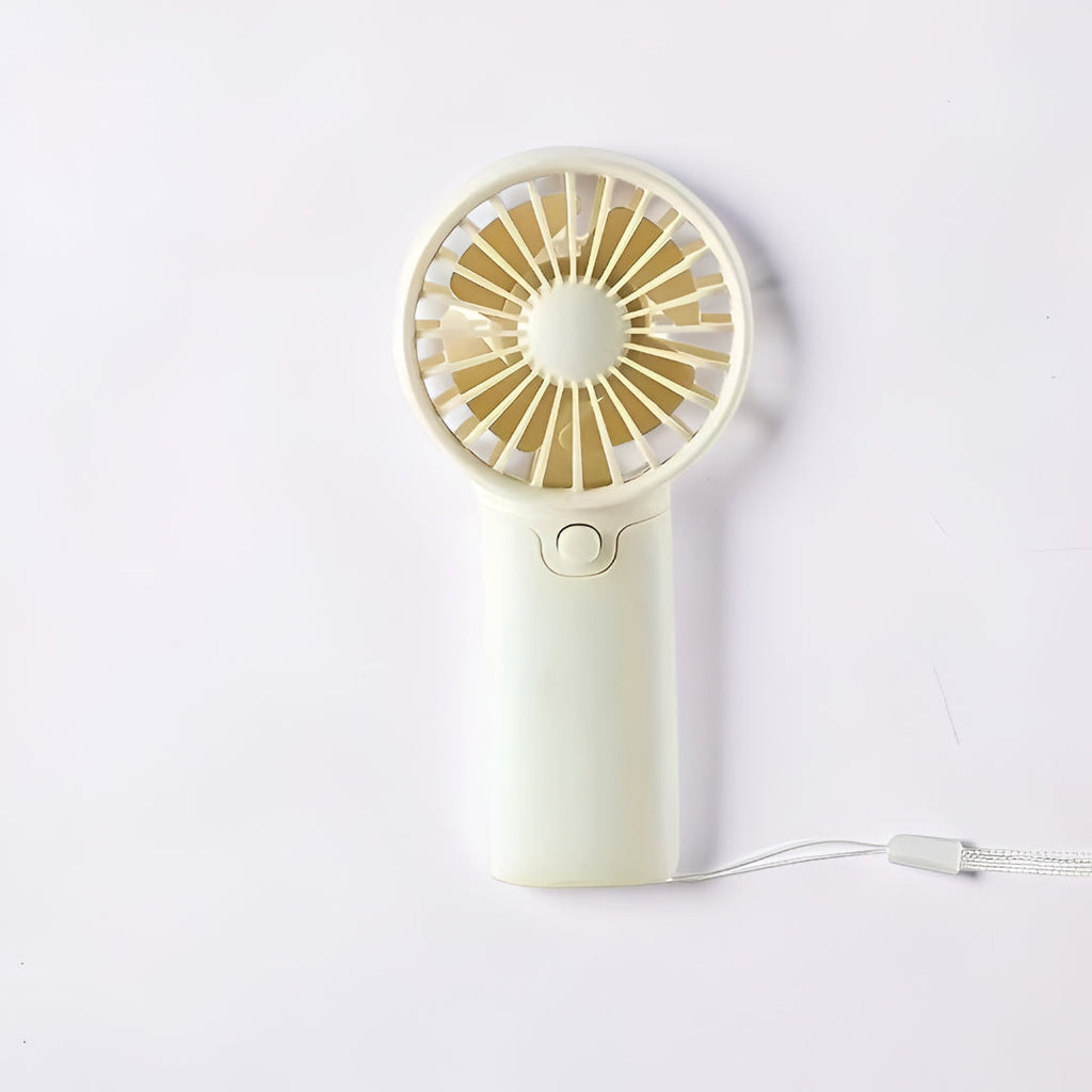 Ventilatore portatile compatto alimentato a batteria, comandi semplici