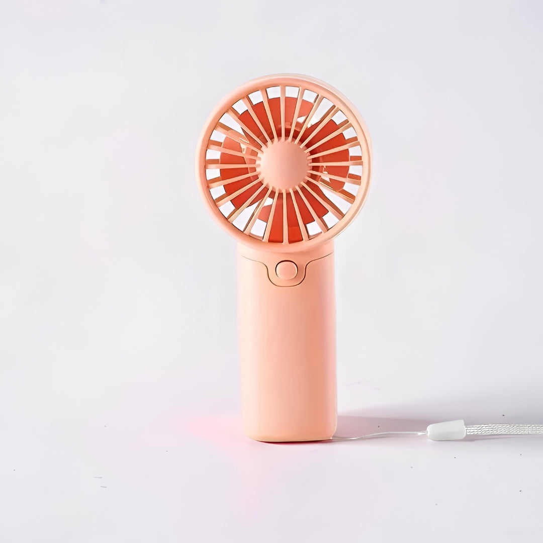 Ventilatore portatile compatto alimentato a batteria, comandi semplici