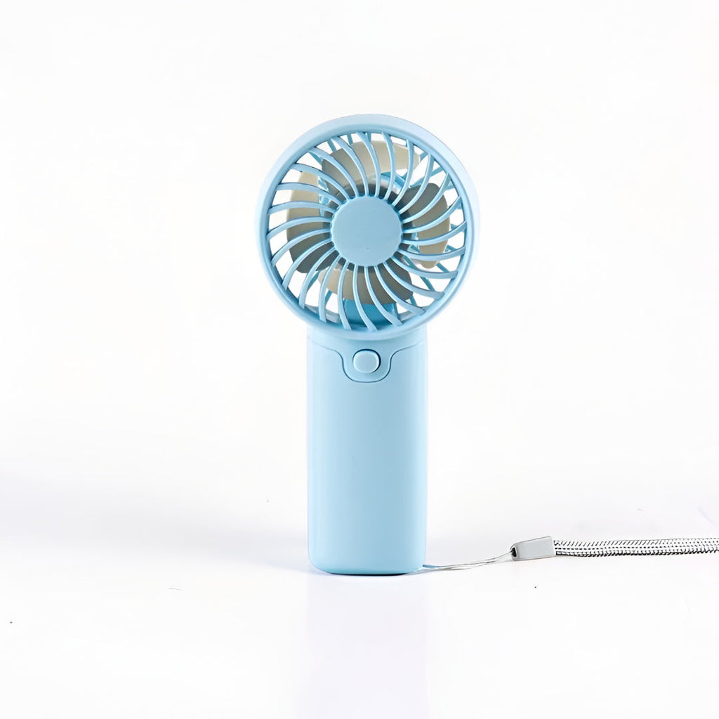 Ventilatore portatile compatto alimentato a batteria, comandi semplici