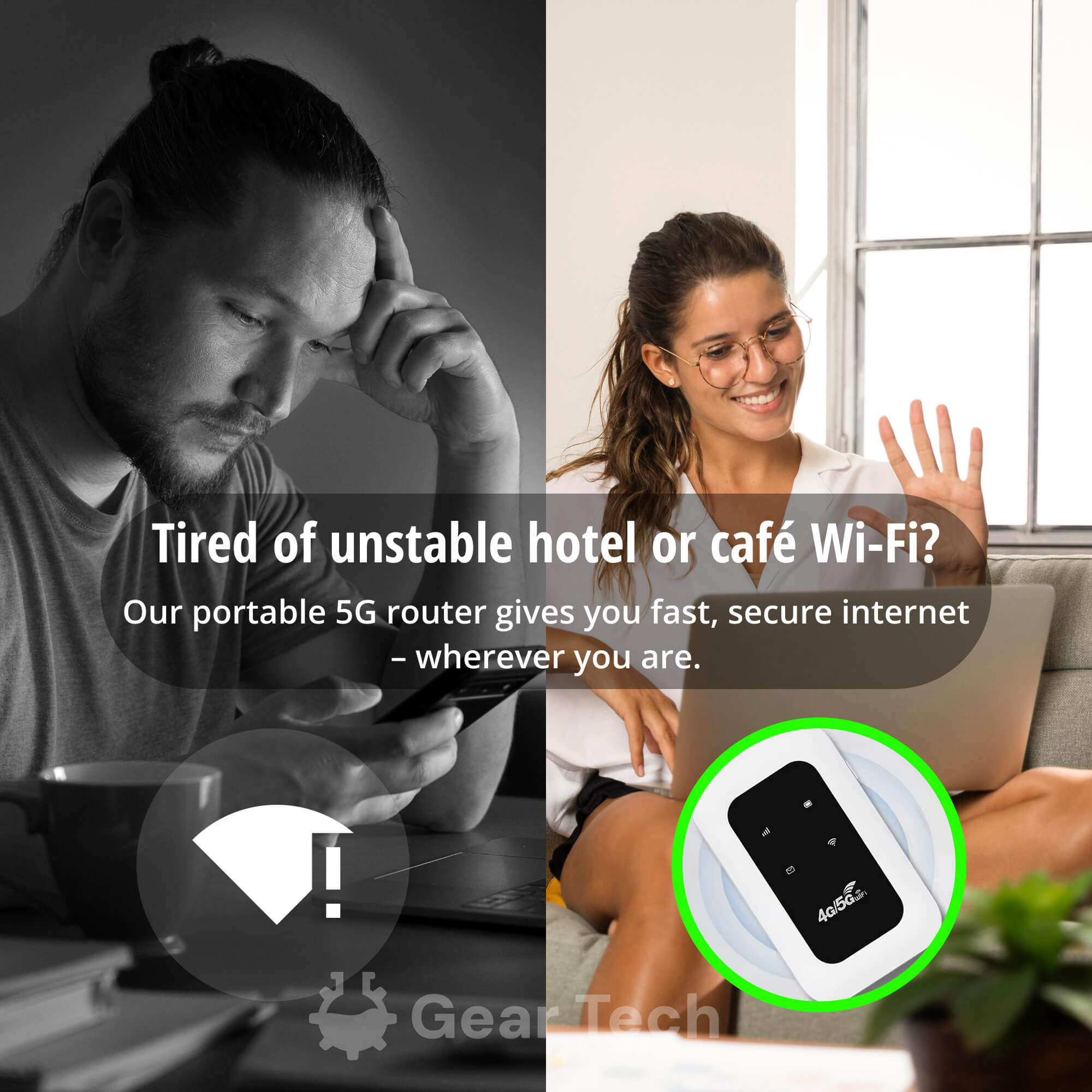 Compact Portable WiFi Router Fast Stable Connection Quick Easy Setup