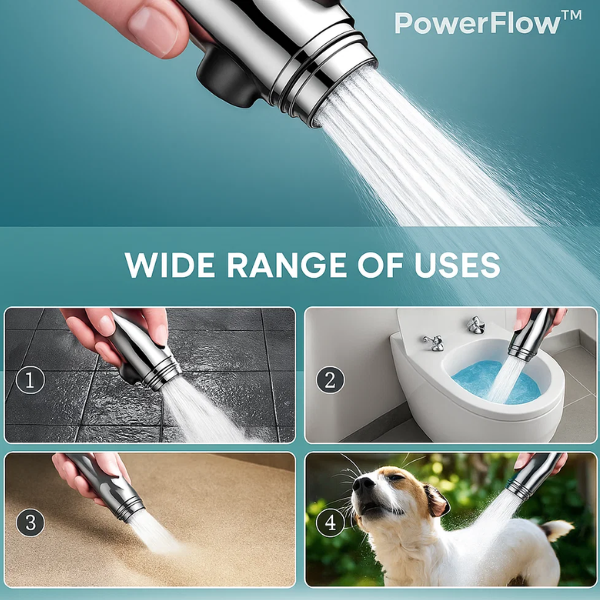 Pressure Boost Showerhead — Spa Style Water Flow And Strong Output
