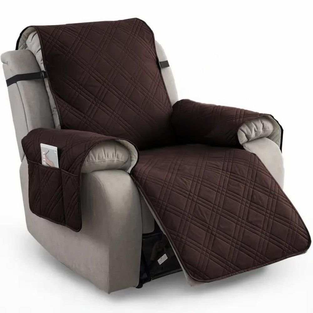 Quilted Recliner Slipcover Designed For Secure Fit And Protection