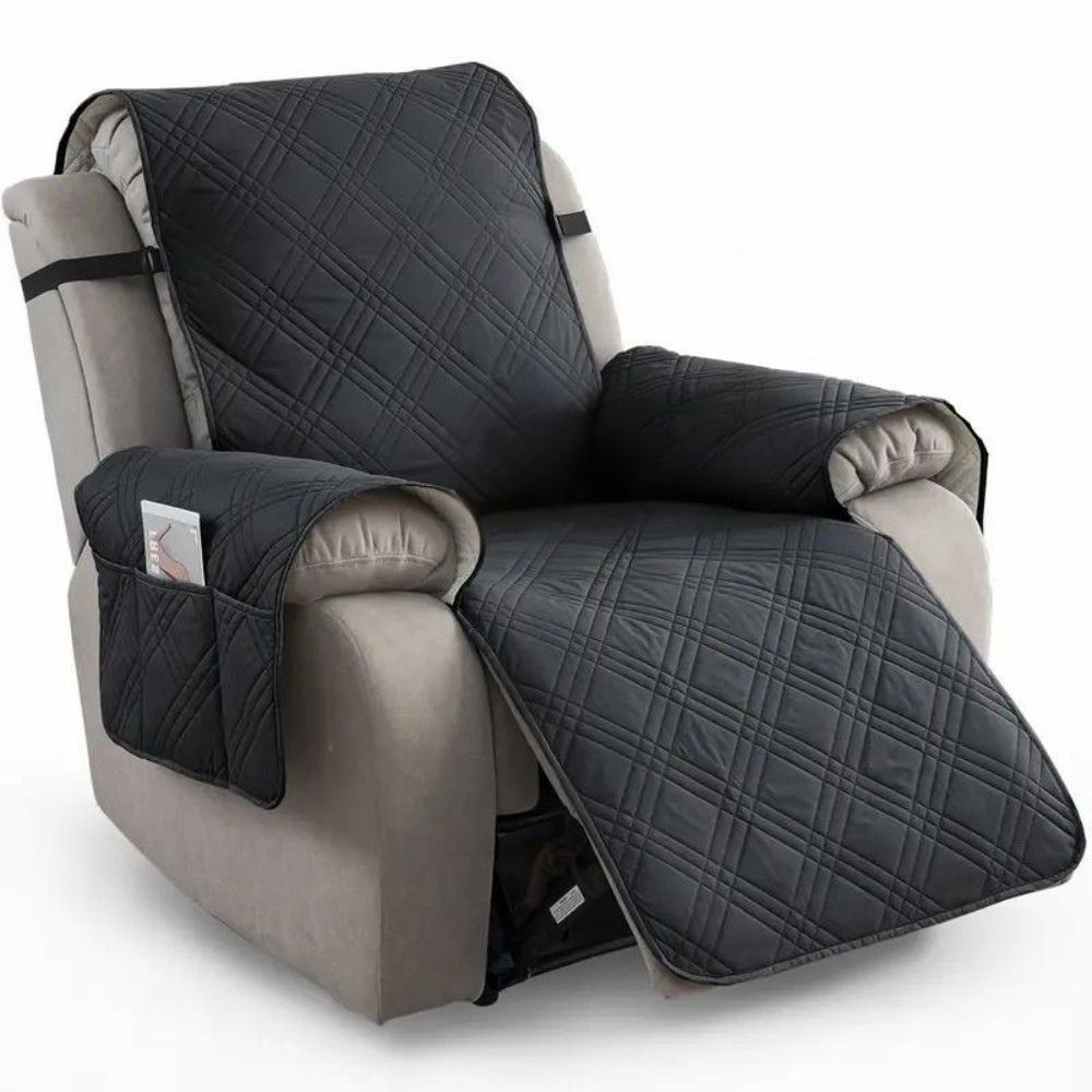 Quilted Recliner Slipcover Designed For Secure Fit And Protection