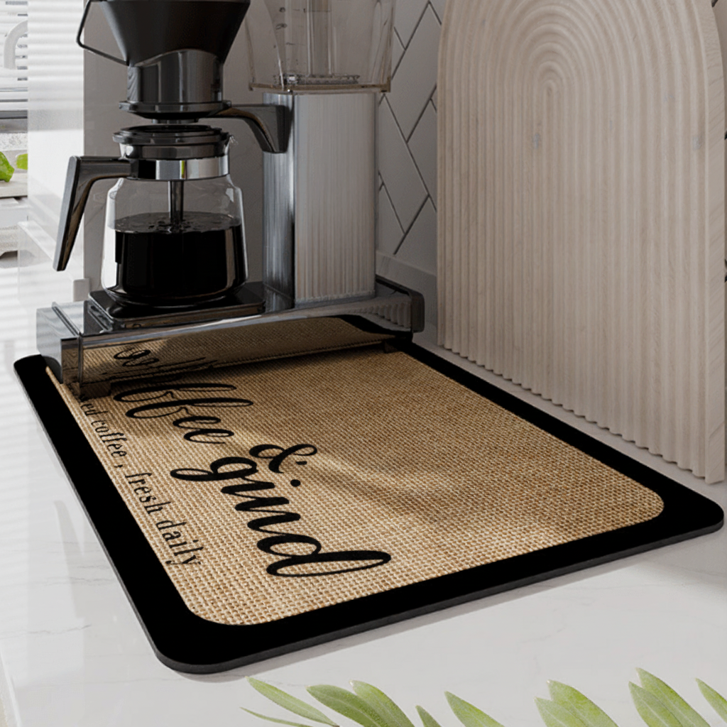 AquaNest Highly Absorbent Kitchen Counter Mat — Low-Profile Design