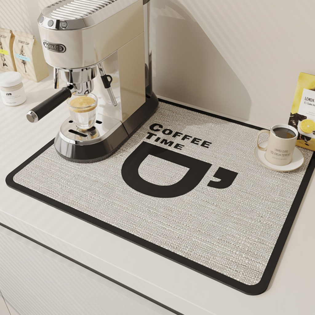 AquaNest Highly Absorbent Kitchen Counter Mat — Low-Profile Design