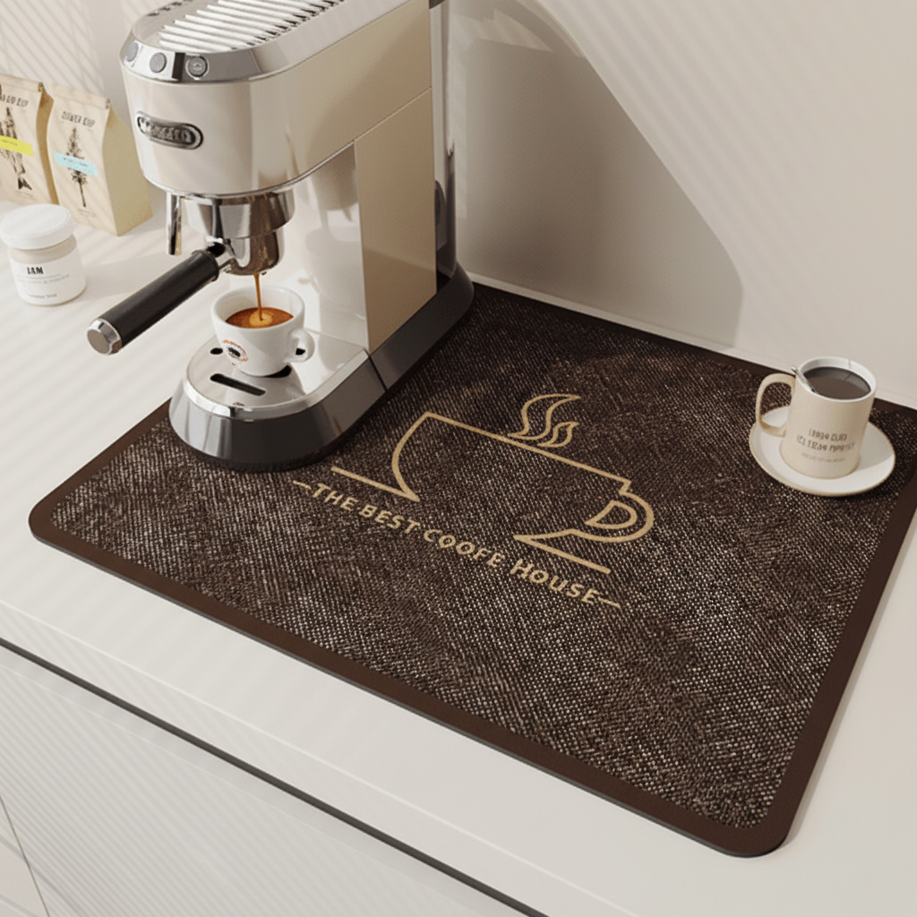 AquaNest Highly Absorbent Kitchen Counter Mat — Low-Profile Design