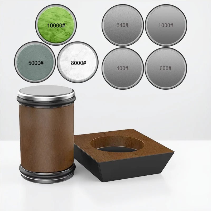 ApexSharp Rolling Knife Sharpener With Diamond Grinder And Wooden Base