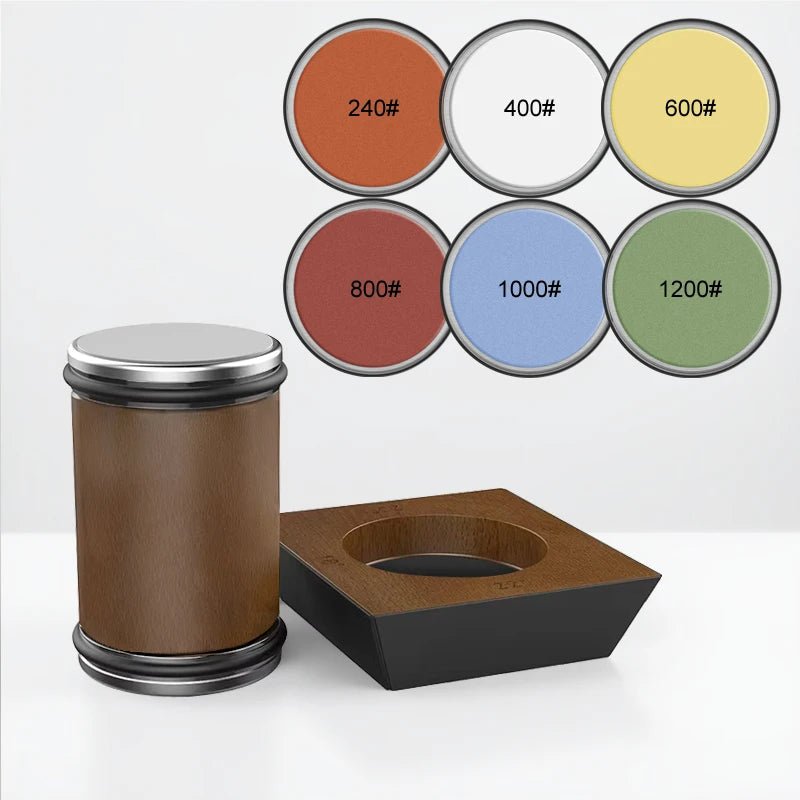 ApexSharp Rolling Knife Sharpener With Diamond Grinder And Wooden Base