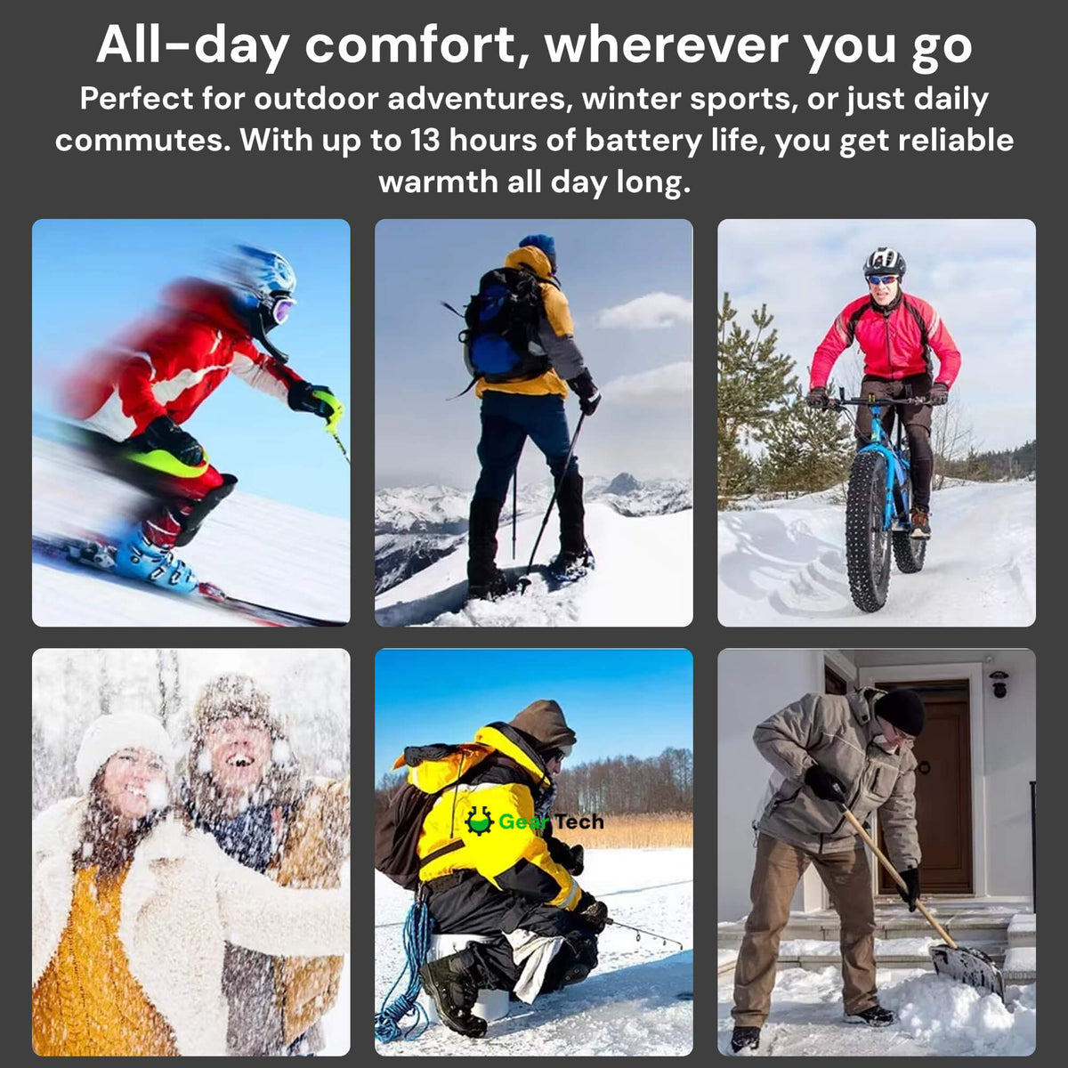 Rechargeable Heated Foot Insoles - Slim Profile All Day Warmth