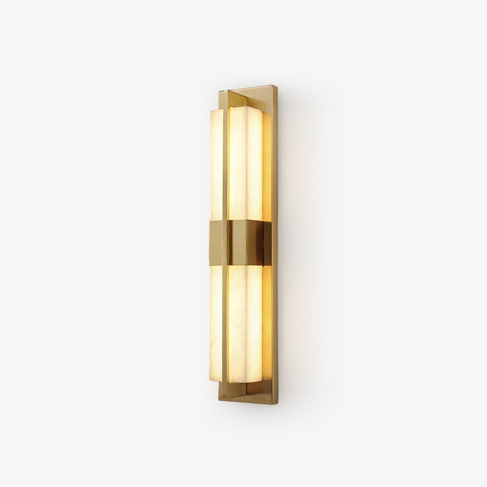 Applique murale Caspian en albâtre et laiton, luminaire à LED intégrée
