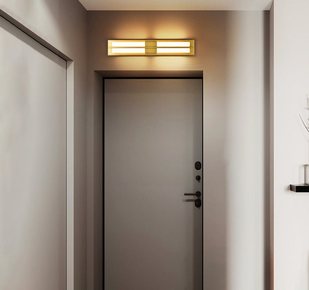 Applique murale Caspian en albâtre et laiton, luminaire à LED intégrée