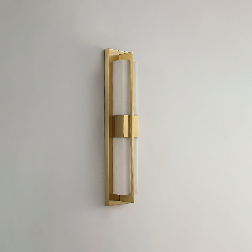 Applique murale Caspian en albâtre et laiton, luminaire à LED intégrée
