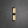 Applique murale Caspian en albâtre et laiton, luminaire à LED intégrée