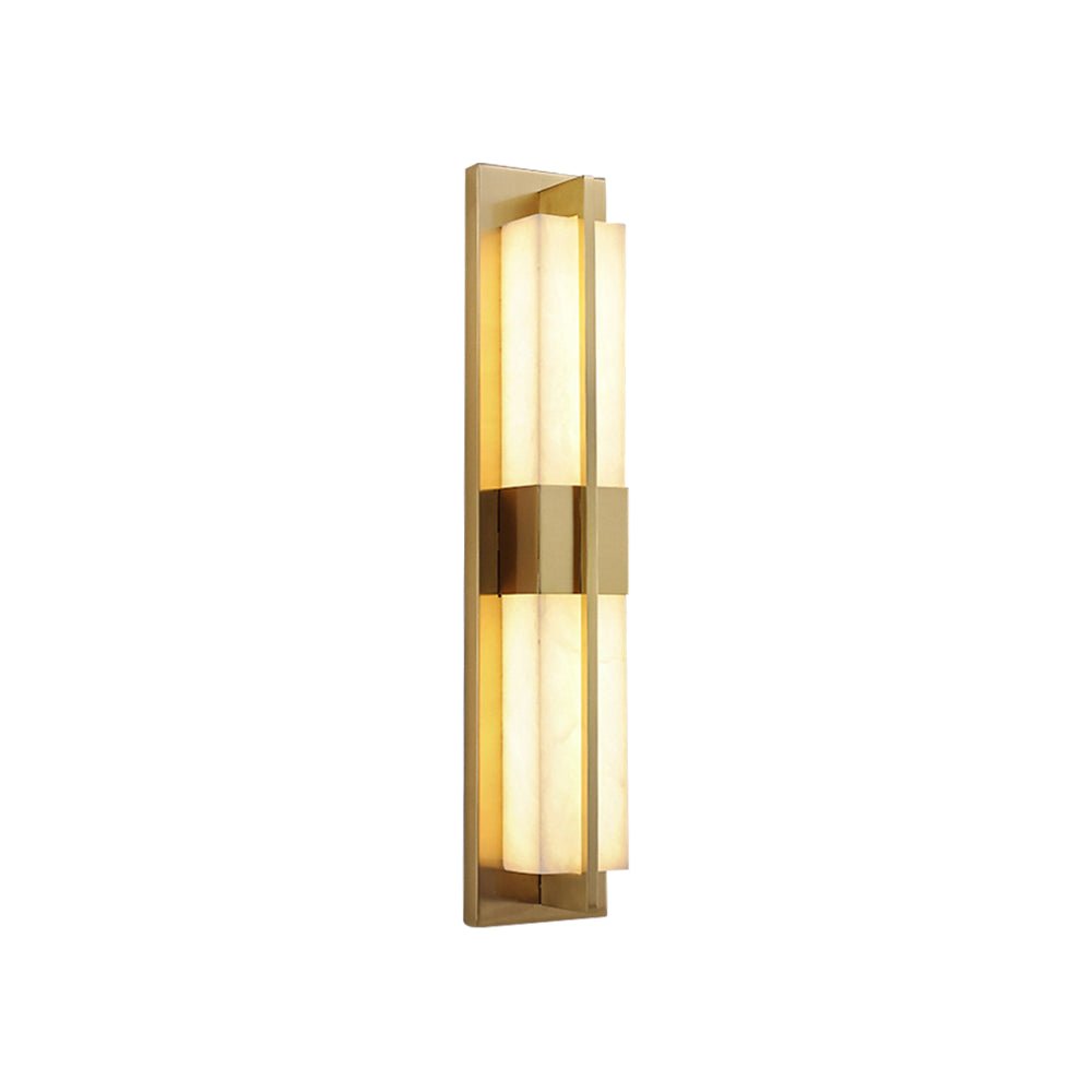 Applique murale Caspian en albâtre et laiton, luminaire à LED intégrée