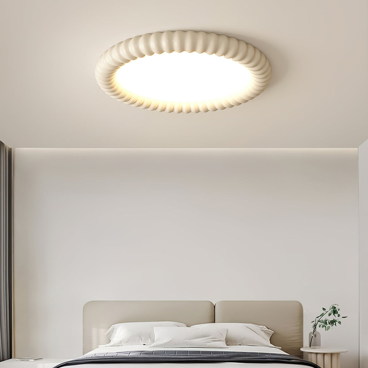 LumaWave Sculptural Ceiling Lamp With Dynamic Wavy Light Pattern