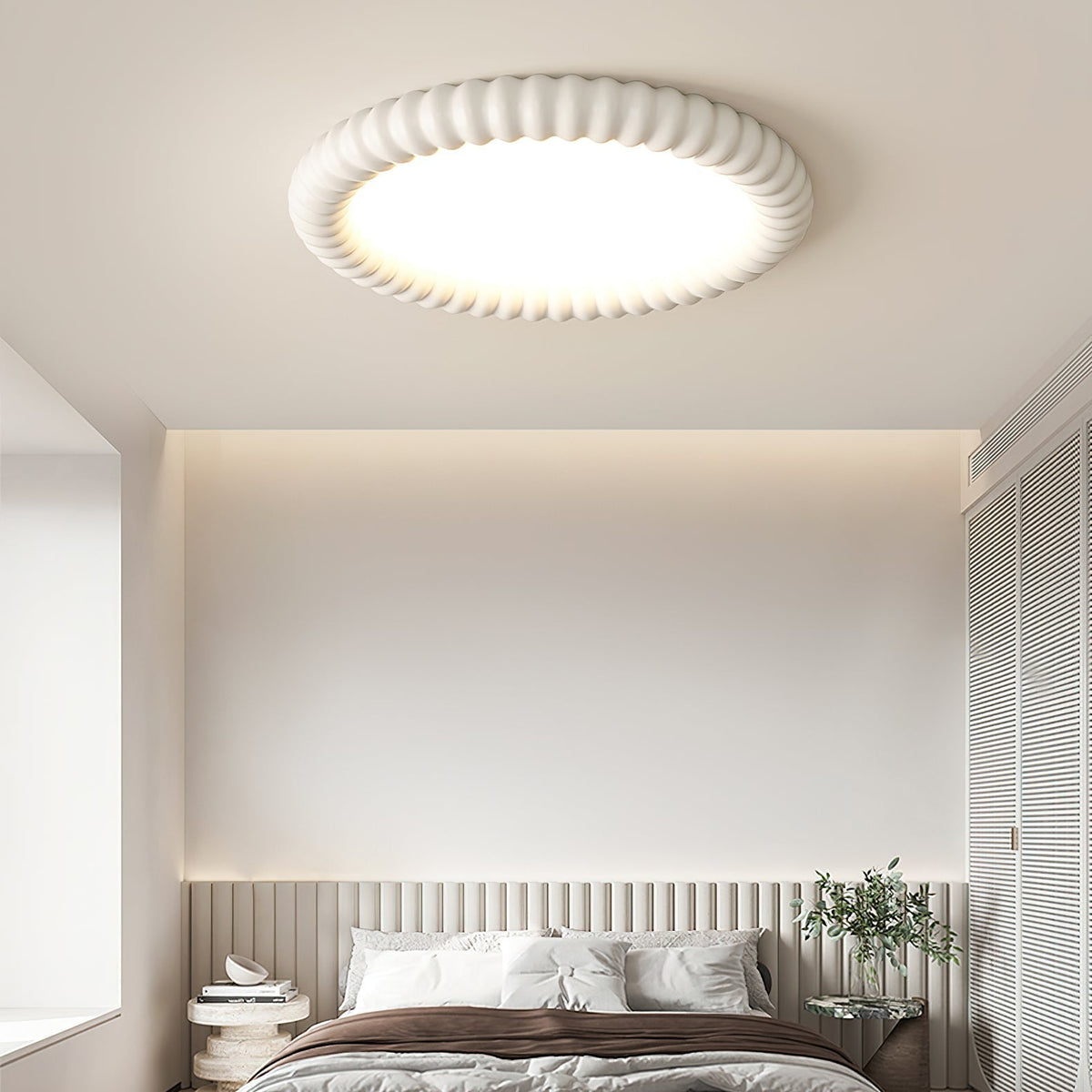 LumaWave Sculptural Ceiling Lamp With Dynamic Wavy Light Pattern