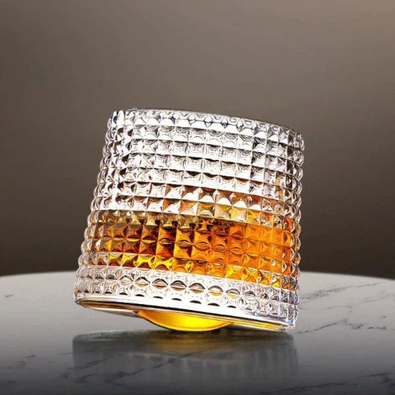 Revolving Crystal Tumbler Set for Whiskey Enthusiasts | ribuella