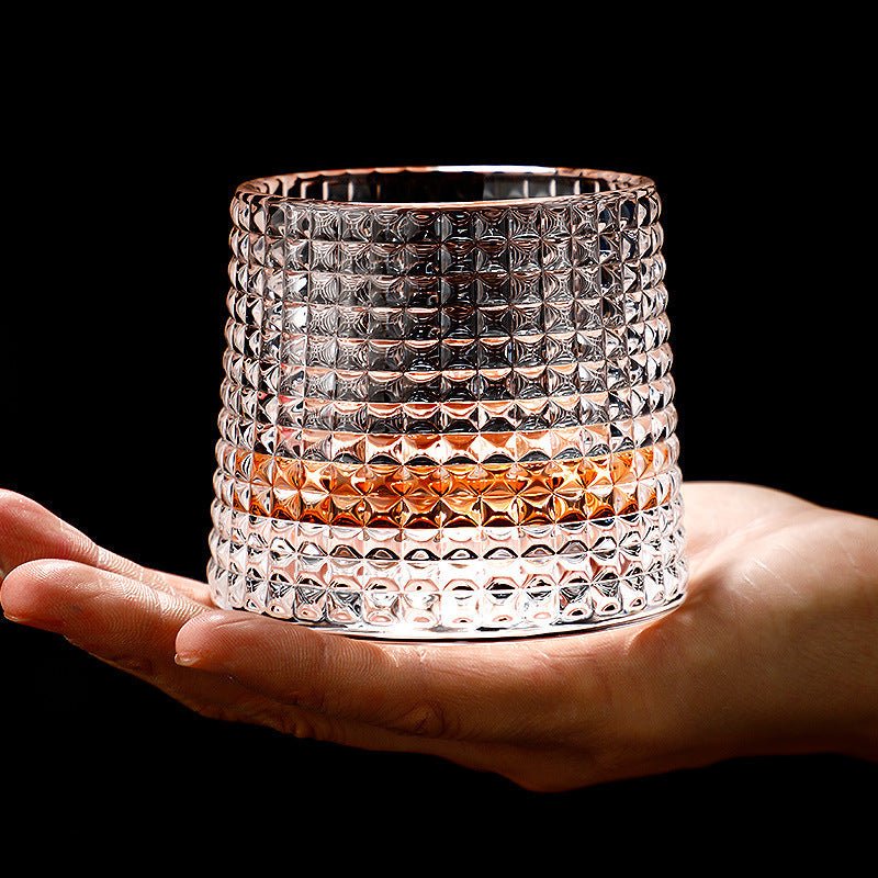 Revolving Crystal Tumbler Set for Whiskey Enthusiasts | ribuella