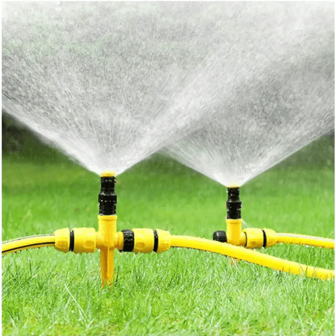 Set of 4 Rotating Sprinklers for Uniform Watering with Minimal Effort | ribuella