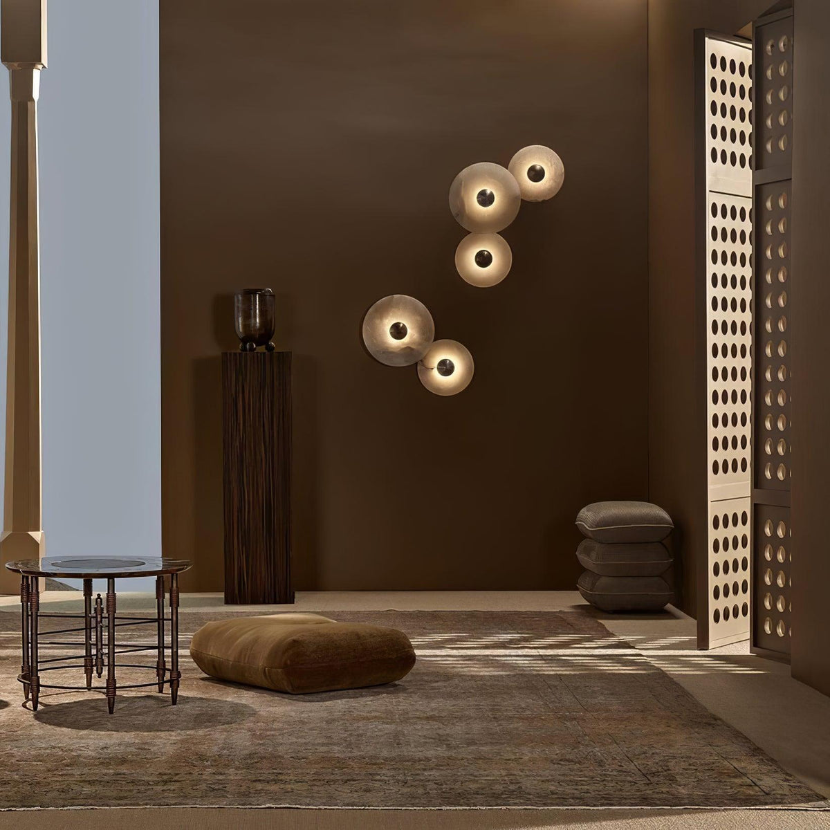 Decorative Round LED Wall Light, Gentle Flush Mount Fixture