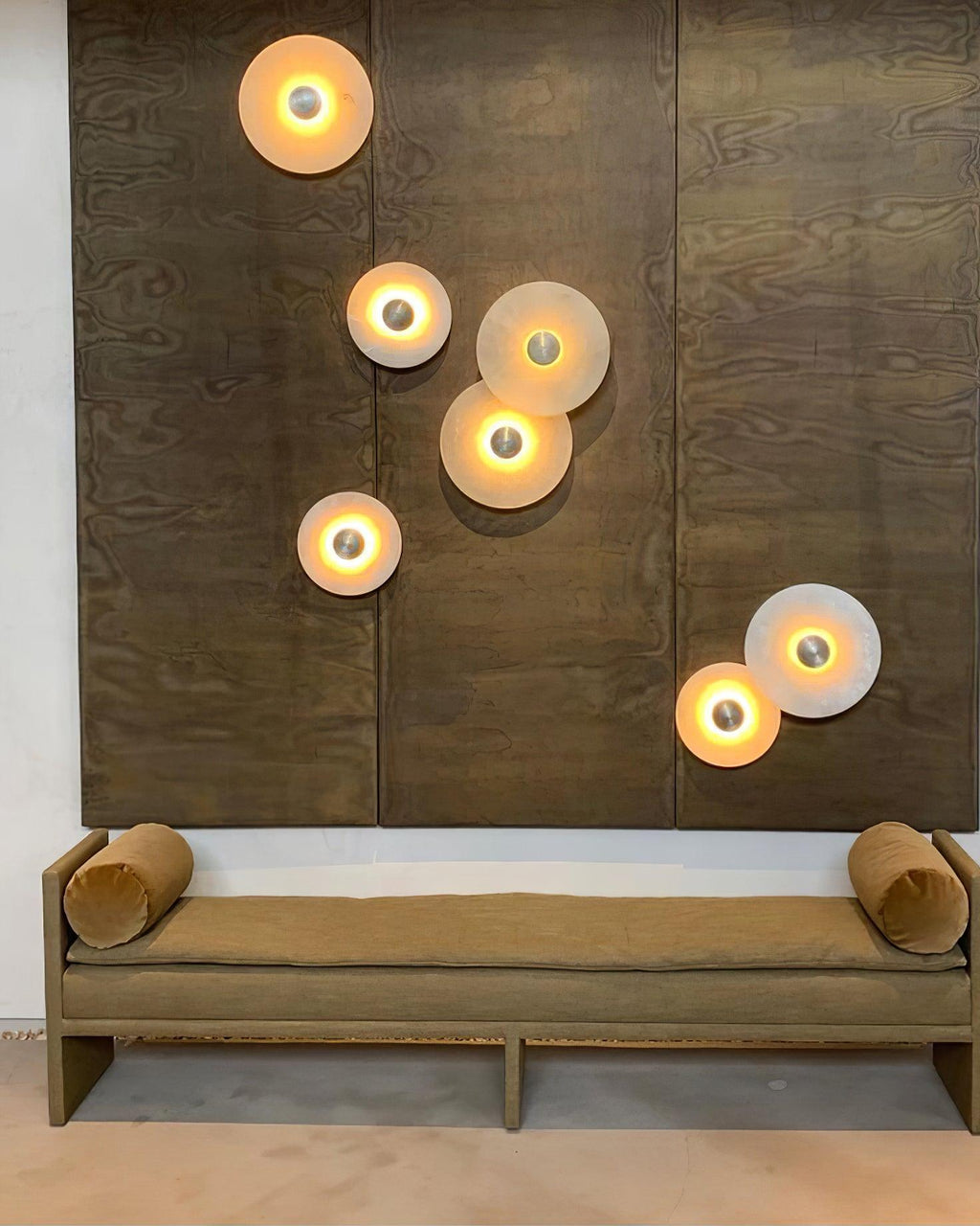 Decorative Round LED Wall Light, Gentle Flush Mount Fixture