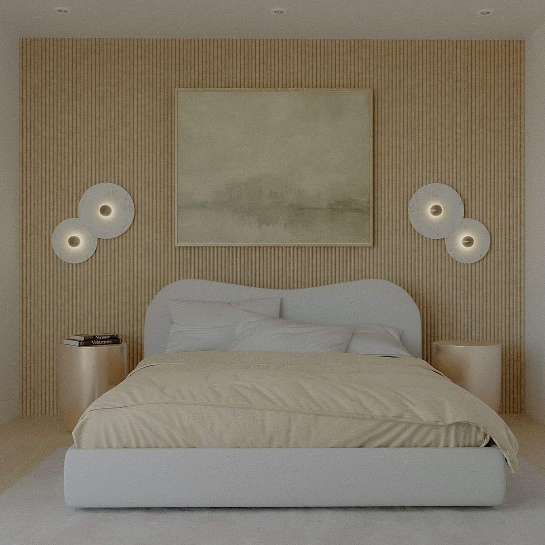 Decorative Round LED Wall Light, Gentle Flush Mount Fixture