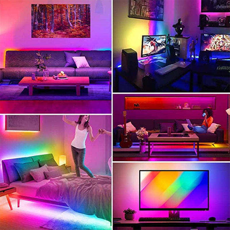 RGB-LED-lyslist med fjernkontroll og appstyring | ribuella
