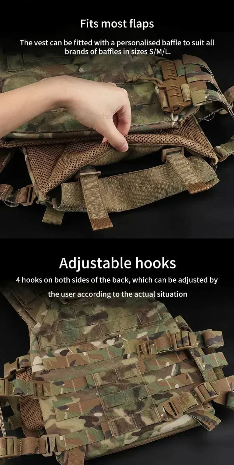 Vanguard Armor Carrier Modular Vest — Quick Release Laser Cut MOLLE