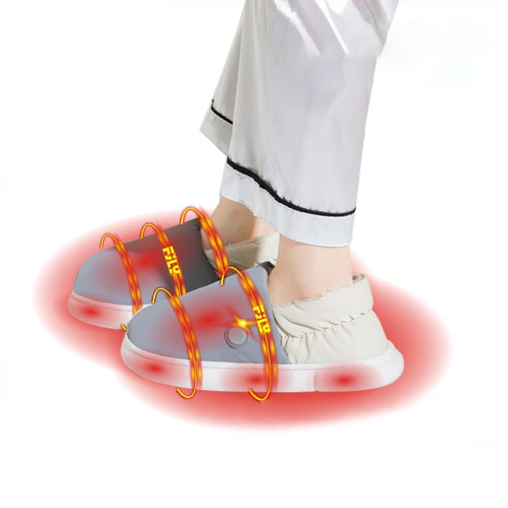 Chaussons chauffants électriques ThermaStride — Doublure moelleuse, chaleur rapide