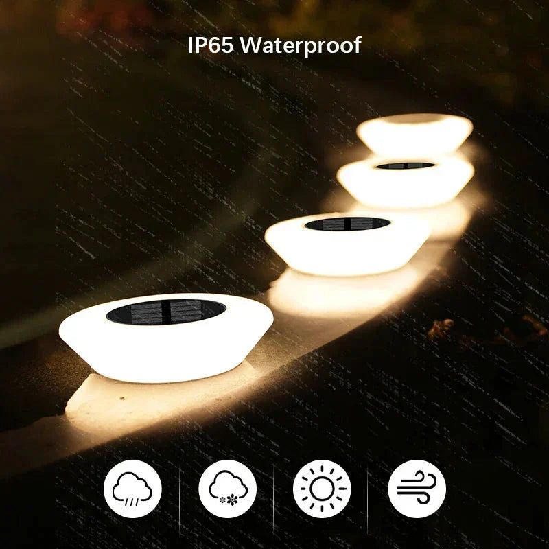 מארז של 4 מנורות סולאריות לנוף – 14 נוריות LED עם תאורה ב-360 מעלות | ribuella