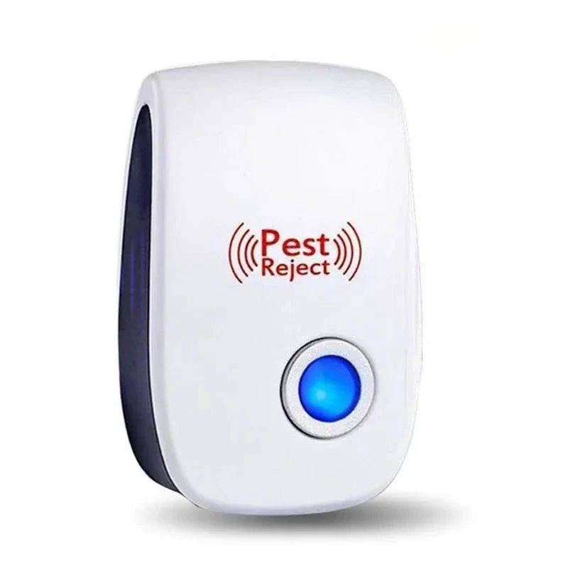 Dispozitiv compact repelent pentru dăunători, cu conectare la priză, cu ultrasunete – vizează insectele și rozătoarele