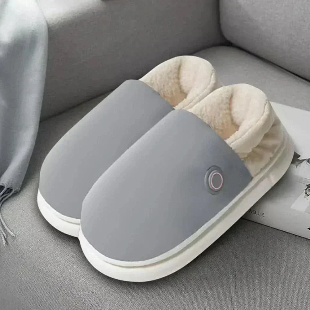 Chaussons chauffants électriques ThermaStride — Doublure moelleuse, chaleur rapide