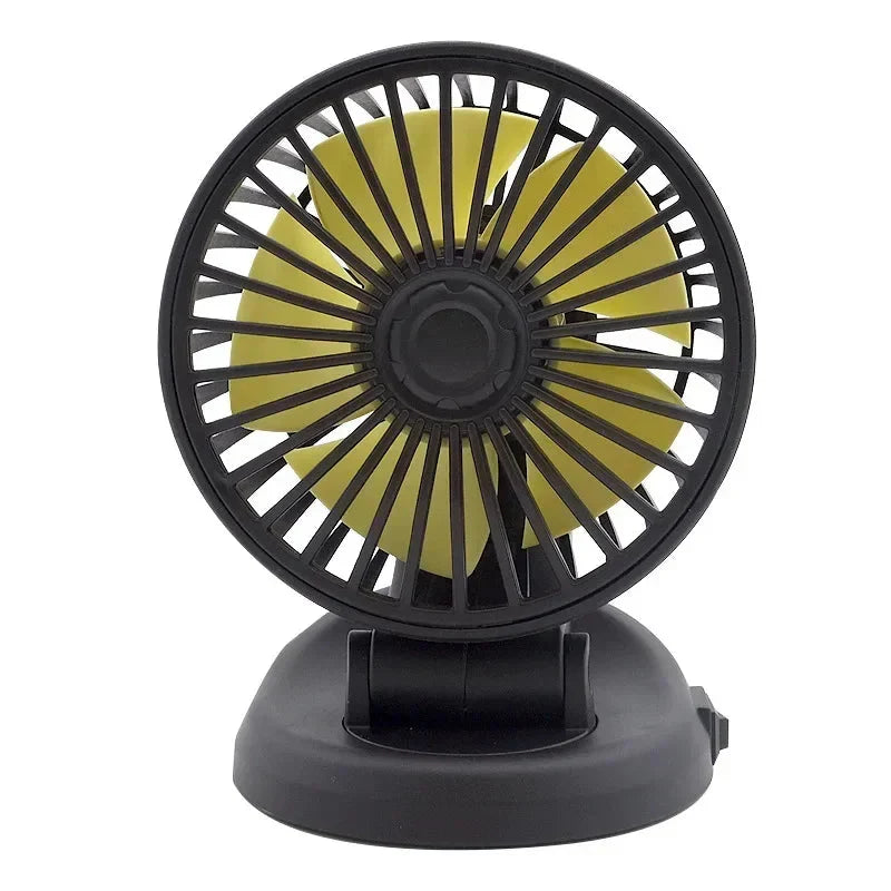 Ventilador automático rotativo – 12 V/24 V/5 V com USB ou isqueiro | ribuella
