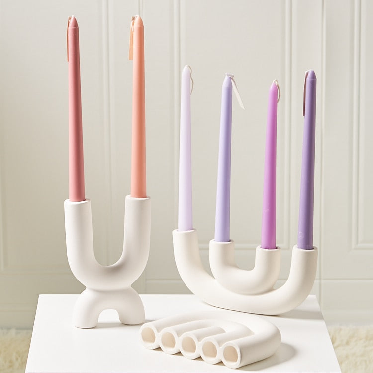 U-Shaped Ceramic Candle Holder | ribuella