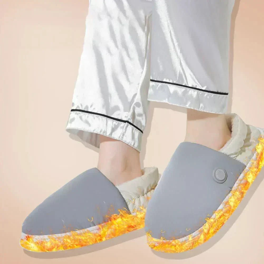 Chaussons chauffants électriques ThermaStride — Doublure moelleuse, chaleur rapide