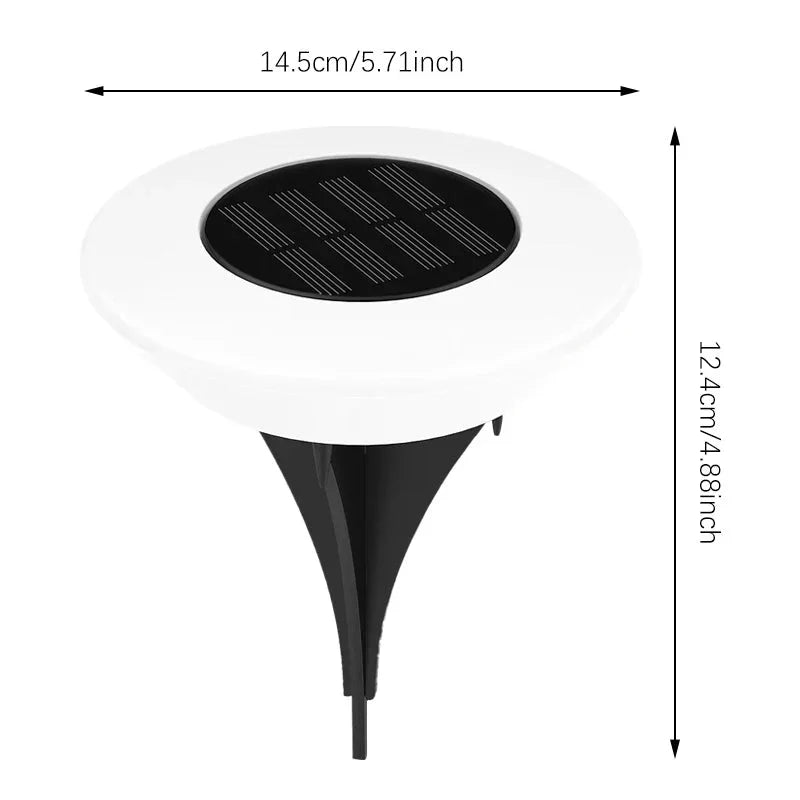 מארז של 4 מנורות סולאריות לנוף – 14 נוריות LED עם תאורה ב-360 מעלות | ribuella