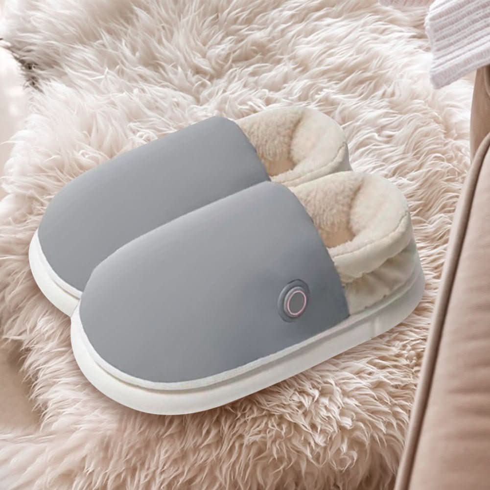 Chaussons chauffants électriques ThermaStride — Doublure moelleuse, chaleur rapide