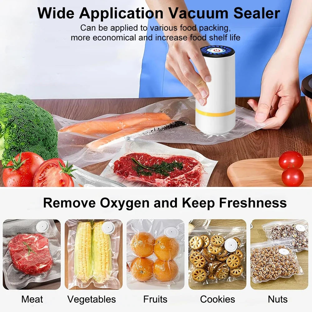 Portable Electric Vacuum Pump Reusable Vacuum Bag Set