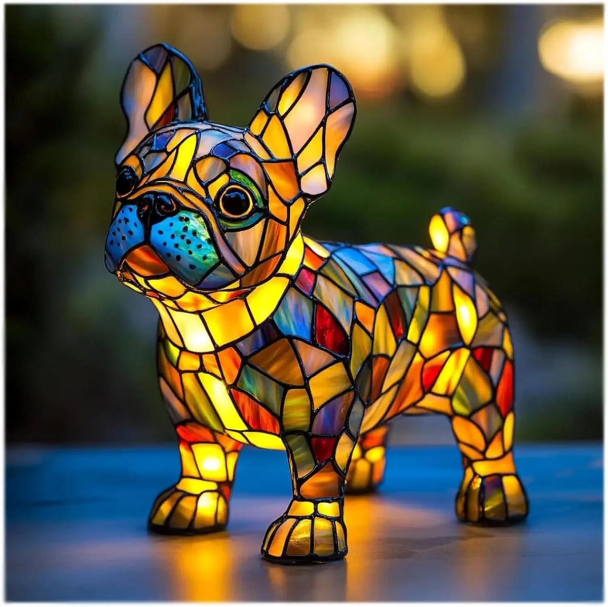 Tischlampe für Hunde im Fantasy-Stil, lebendiges Akzentlicht, farbenfrohes stimmungsvolles Leuchten