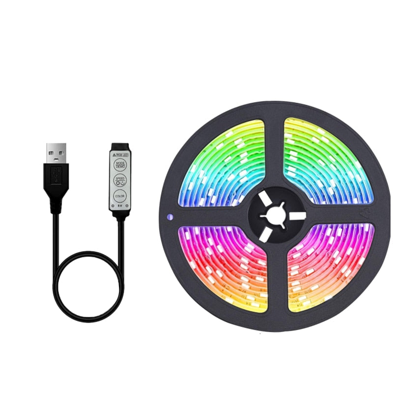 RGB-LED-lyslist med fjernkontroll og appstyring | ribuella