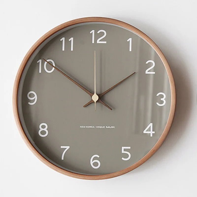 Minimalist Round Wall Clock Silent Modern Design Simple Dial Face