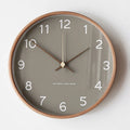 Minimalist Round Wall Clock Silent Modern Design Simple Dial Face