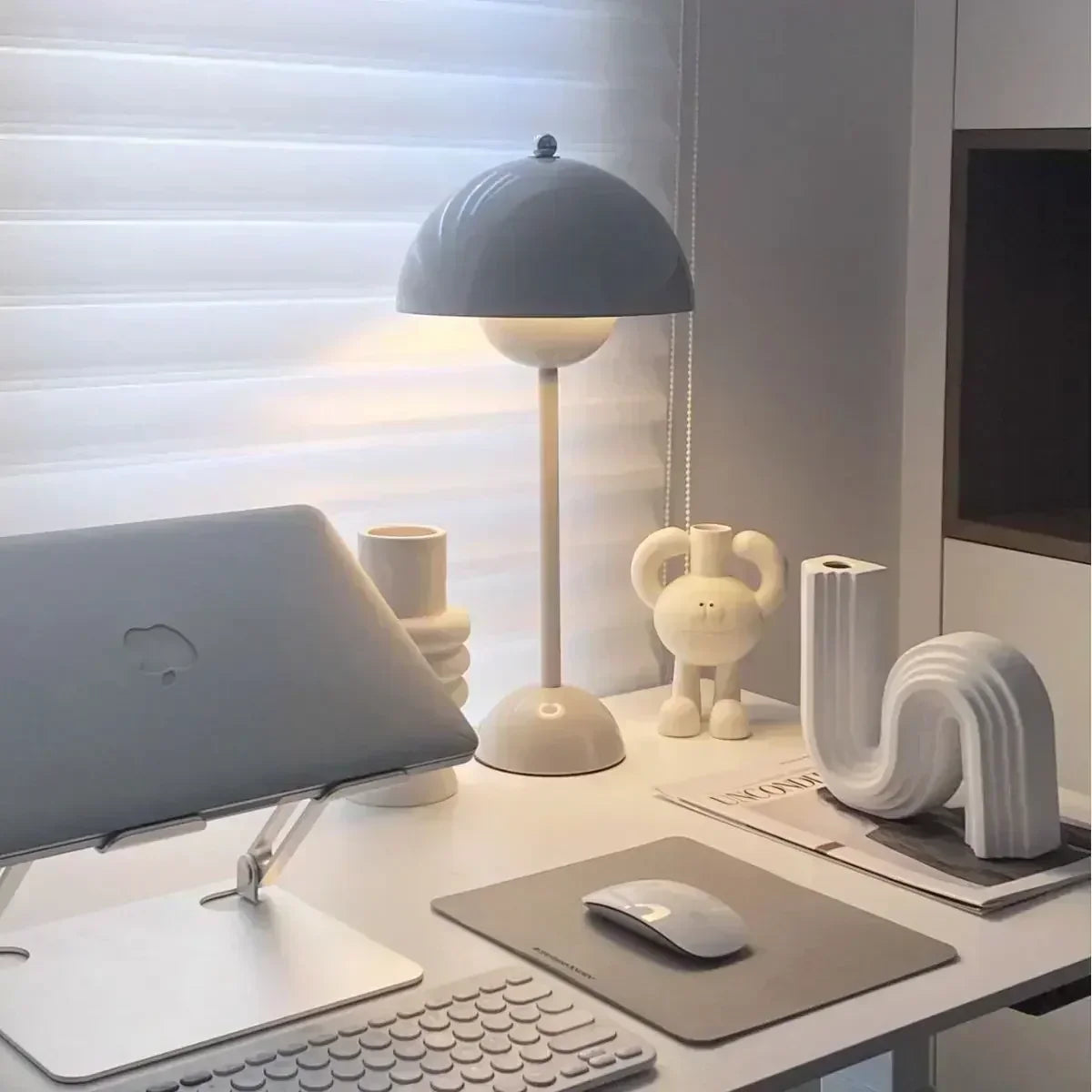 PetalGlow Rechargeable LED Flower Bud Lamp With Cordless Design