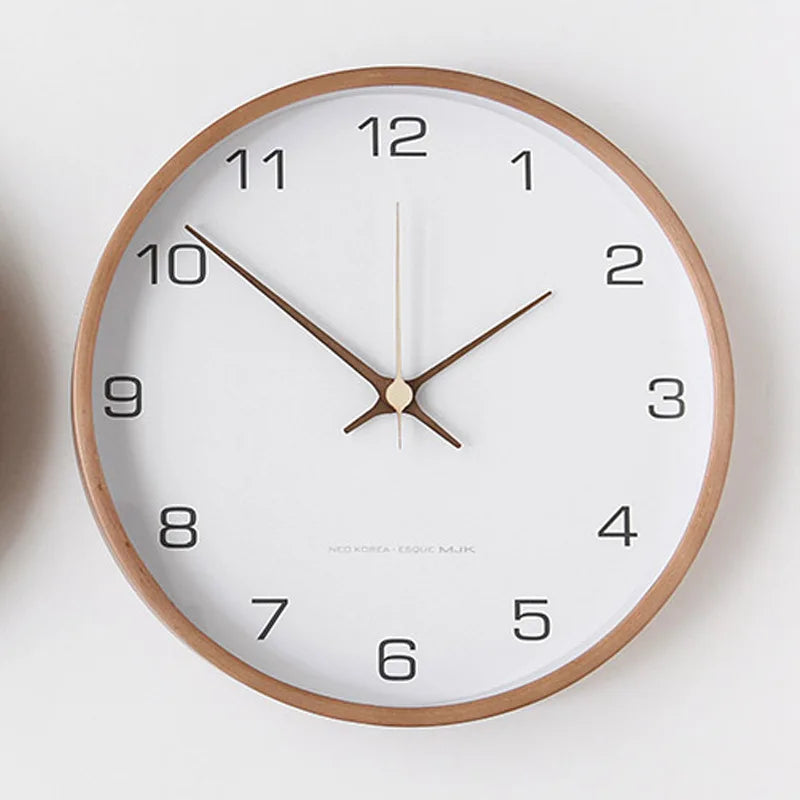 Minimalist Round Wall Clock Silent Modern Design Simple Dial Face