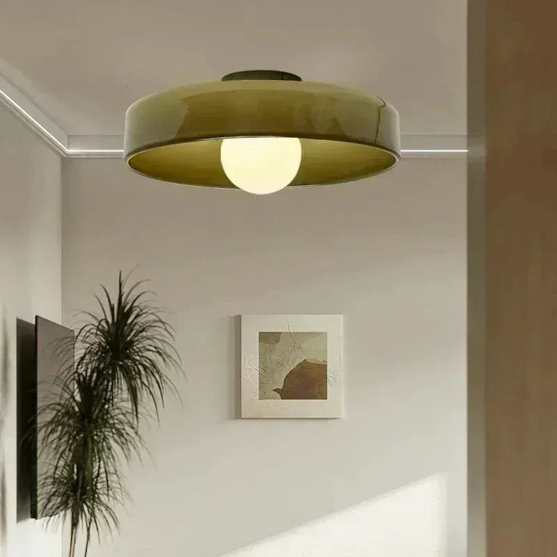 NovaGlass Nordic Ceiling Lamp — Clear Glass Shade, Minimalist Style