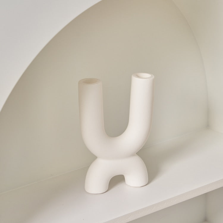 U-Shaped Ceramic Candle Holder | ribuella